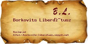 Borkovits Liberátusz névjegykártya